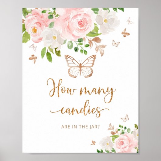 水色の蝶のフローラはキャンディーの数を推測 ポスター (正面)