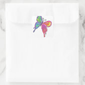 水色の蝶 スクエアシール (バッグ)