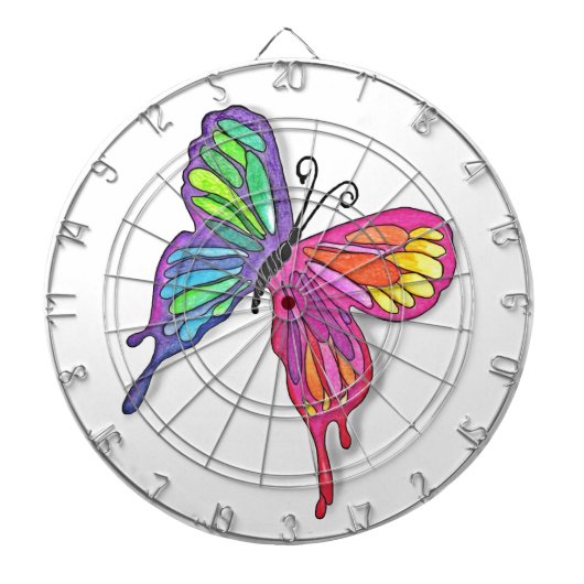 水色の蝶 ダーツボード (正面)