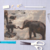 水色の象 薄葉紙 (クラフト)