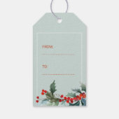 水色の赤い果実メリークリスマスダスティブルー ギフトタグ (裏面)
