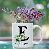 水色の赤い花ユーカリのコーヒーマグ コーヒーマグカップ