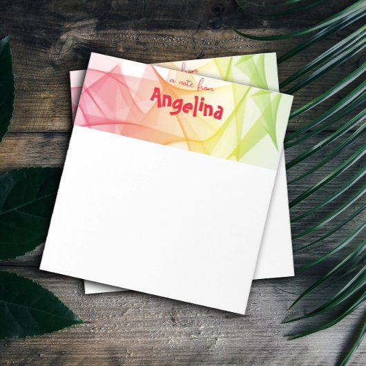 水色の赤い黄色のスプラッシュレターメモ帳 ノートパッド