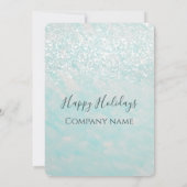 水色の赤トラックのホリデーパーティー会社の投資 招待状 (裏面)