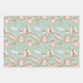 水色の醜いクリスマスセーターの包装紙 ラッピングペーパーシート (正面2)