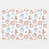 水色の醜いクリスマスセーターの包装紙 ラッピングペーパーシート (正面)