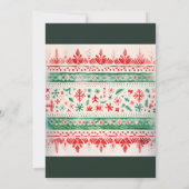 水色の醜いセータークリスマスパーティー 招待状 (裏面)