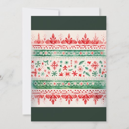 水色の醜いセータークリスマスパーティー 招待状 (裏面)