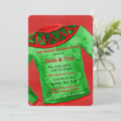 水色の醜いセータークリスマスパーティー 招待状 (スタンド正面)