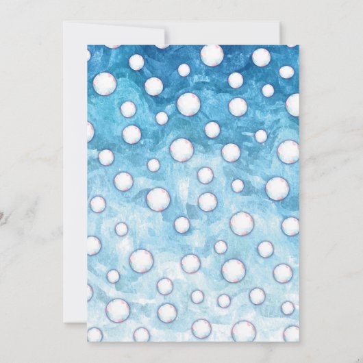 水色の醜いセーター粘着性のクリスマスパーティー 招待状 (裏面)