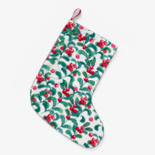 水色の野生の果実、シームレスなパターン。 スモールクリスマスストッキング (正面 (吊り時))