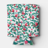 水色の野生の果実、シームレスなパターン。 缶クーラー (裏面)