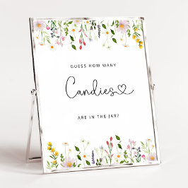 水色の野花はキャンディーの数を推測する ポスター