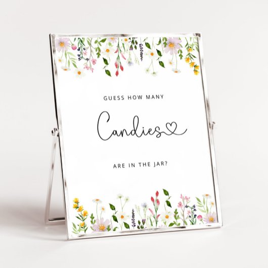 水色の野花はキャンディーの数を推測する ポスター