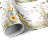 水色の野草や蝶 ラッピングペーパー (ロールコーナー)