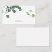 水色の離れ座席表 – フラット プレイスカード (正面/裏面)