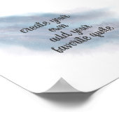 水色の青いグレーは引用文ストロークを追加絵を描する ポスター (角)