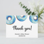 水色の青いドーナツサンキューカード サンキューカード (スタンド正面)