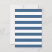 水色の青いネイビーかわいいクジラ。子供の誕生日 サンキューカード (裏面)