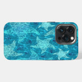 水色の青いヒトデ iPhoneケース (裏面横)