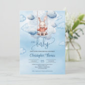 水色の青いベビーバニーが空をスイング中 招待状 (スタンド正面)
