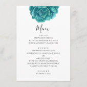 水色の青い多肉質。ティール(緑がかった色)結婚の。植物学の メニュー (正面)