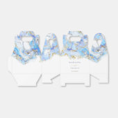 水色の青い大理石 | 結婚s フェイバーボックス (折り畳みなし)