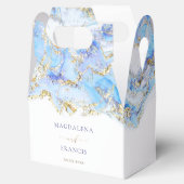 水色の青い大理石 | 結婚s フェイバーボックス (オープン)