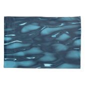 水色の青い波 枕カバー (裏面)