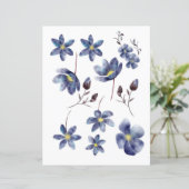 水色の青い花を切り取り、コラージュ (スタンド正面)