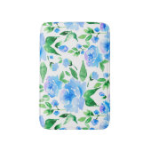 水色の青い花 バスマット (正面縦)