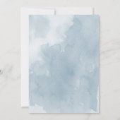 水色の青い藍の花を水平結婚に 招待状 (裏面)