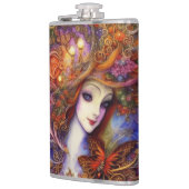 水色の青い蝶と庭の女神 フラスク (左)