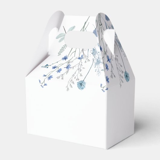 水色の青い野結婚花 フェイバーボックス (裏面サイド)