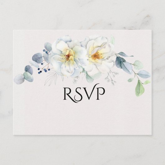 水色の青と白 ポストカード (正面)