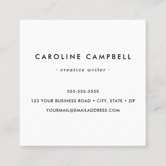 水色の青と紫 スクエア名刺 (裏面)