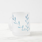 水色の青葉 フロストグラスマグカップ (正面左)