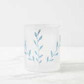 水色の青葉 フロストグラスマグカップ (中央)