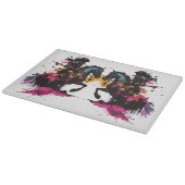 水色の馬に乗る戦士 カッティングボード (角)