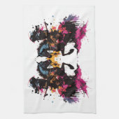 水色の馬に乗る戦士 キッチンタオル (縦)