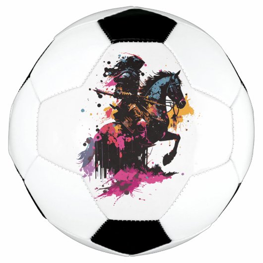 水色の馬に乗る戦士 サッカーボール (正面)