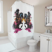 水色の馬に乗る戦士 シャワーカーテン (インサイチュ)