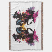 水色の馬に乗る戦士 スローブランケット (正面縦)