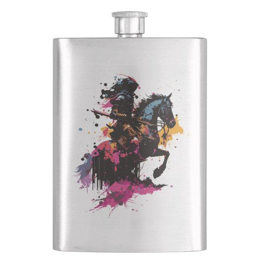 水色の馬に乗る戦士 フラスク (正面)