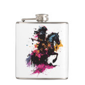 水色の馬に乗る戦士 フラスク (正面)