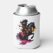 水色の馬に乗る戦士 缶クーラー (缶正面)