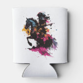 水色の馬に乗る戦士 缶クーラー (裏面)