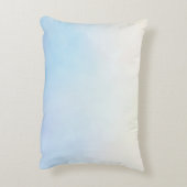 水色の馬のドアのアクセント枕 アクセントクッション (裏面(縦))