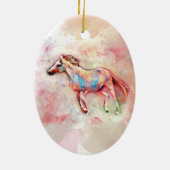 水色の馬 セラミックオーナメント (裏面)