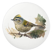 水色の鳥が松の枝に セラミックノブ (正面)